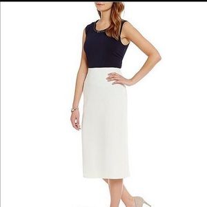 Preston & York Taylor Stretch Crepe Midi Skirt